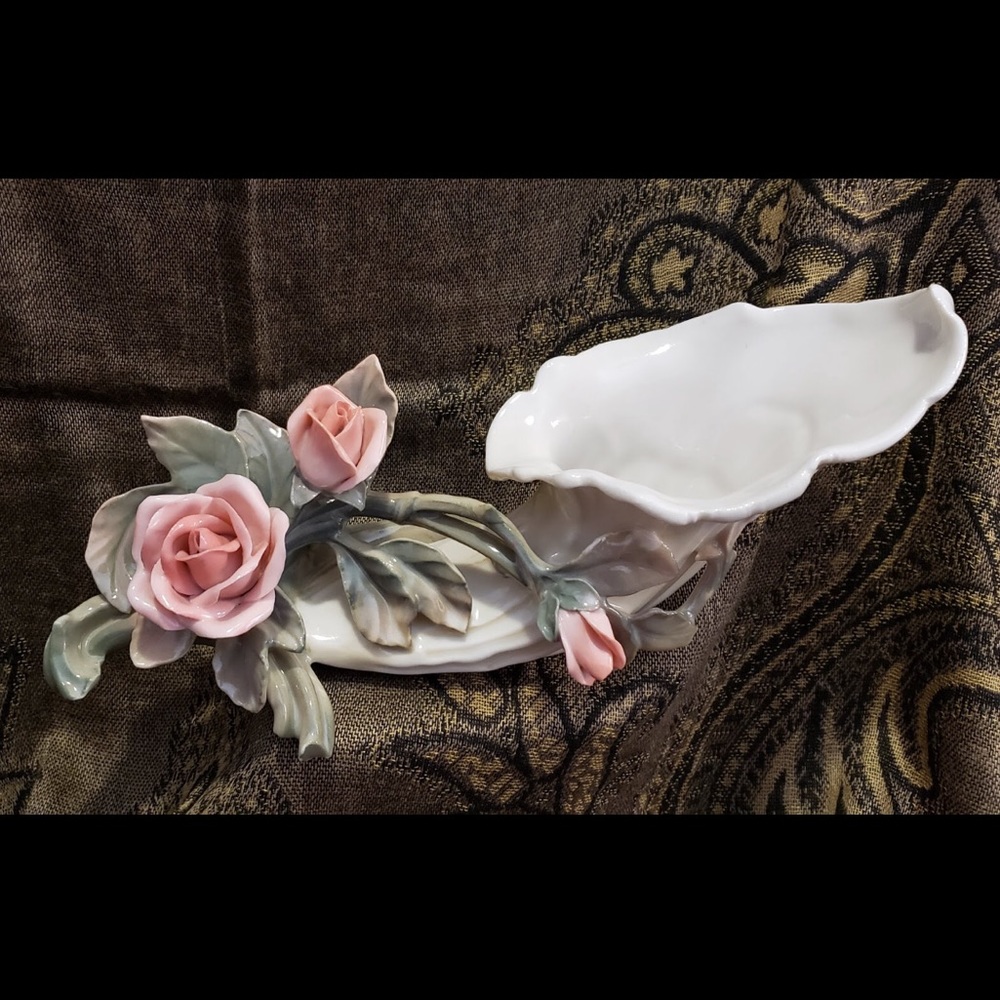 Vintage Karl Ens Volkstedt roses cornucopia